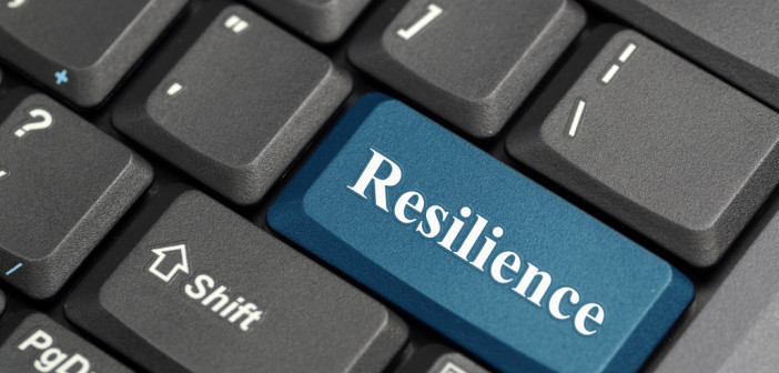 Blue resilience key on keyboard