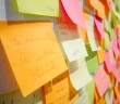 Post-it notes on a wall