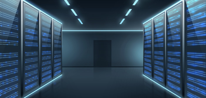 futuristic server room