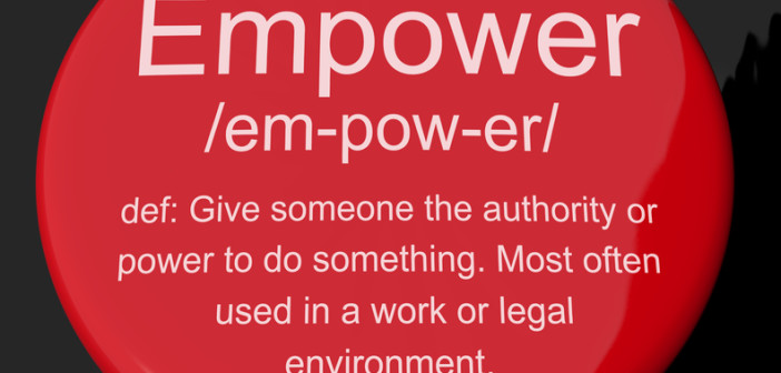 Empower Definition Button Shows Authority Or Power Given To Do Something