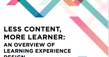 Cover of report Less content, more learner: an overview of learning experience design