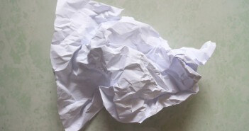 Crushed piece of paper